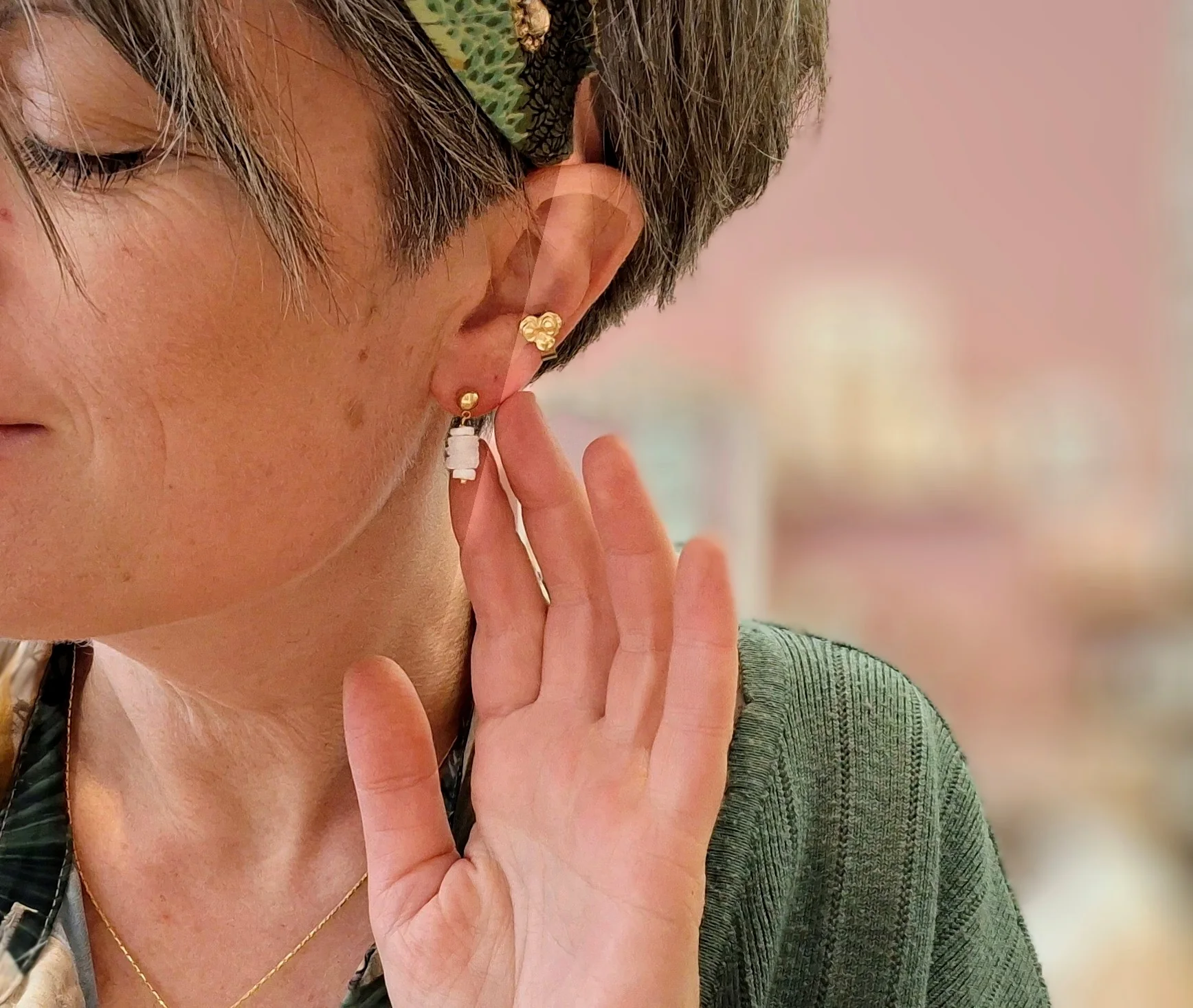 Boucles d'oreilles MURMURES (petit modèle) – Image 2