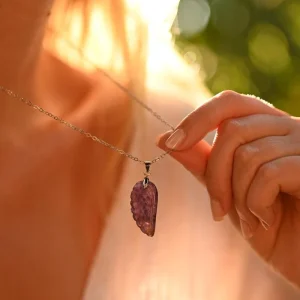 Pendentif Améthyste "Aile d'ange"